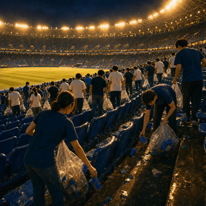 After the Whistle, They Swept the Stands