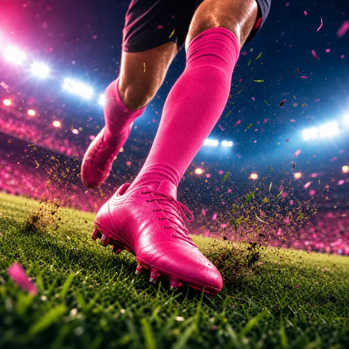 Pink Boots on the Grass