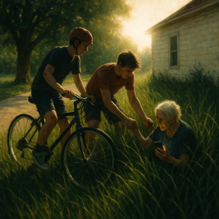 Two Wheels in the Grass